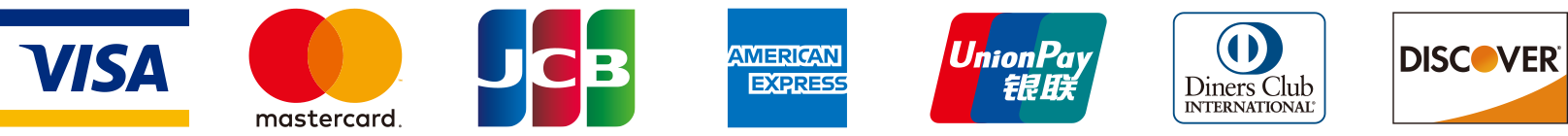 VISA,master,JCB,AmericanExpress,UnionPay,DinersClub,Discver